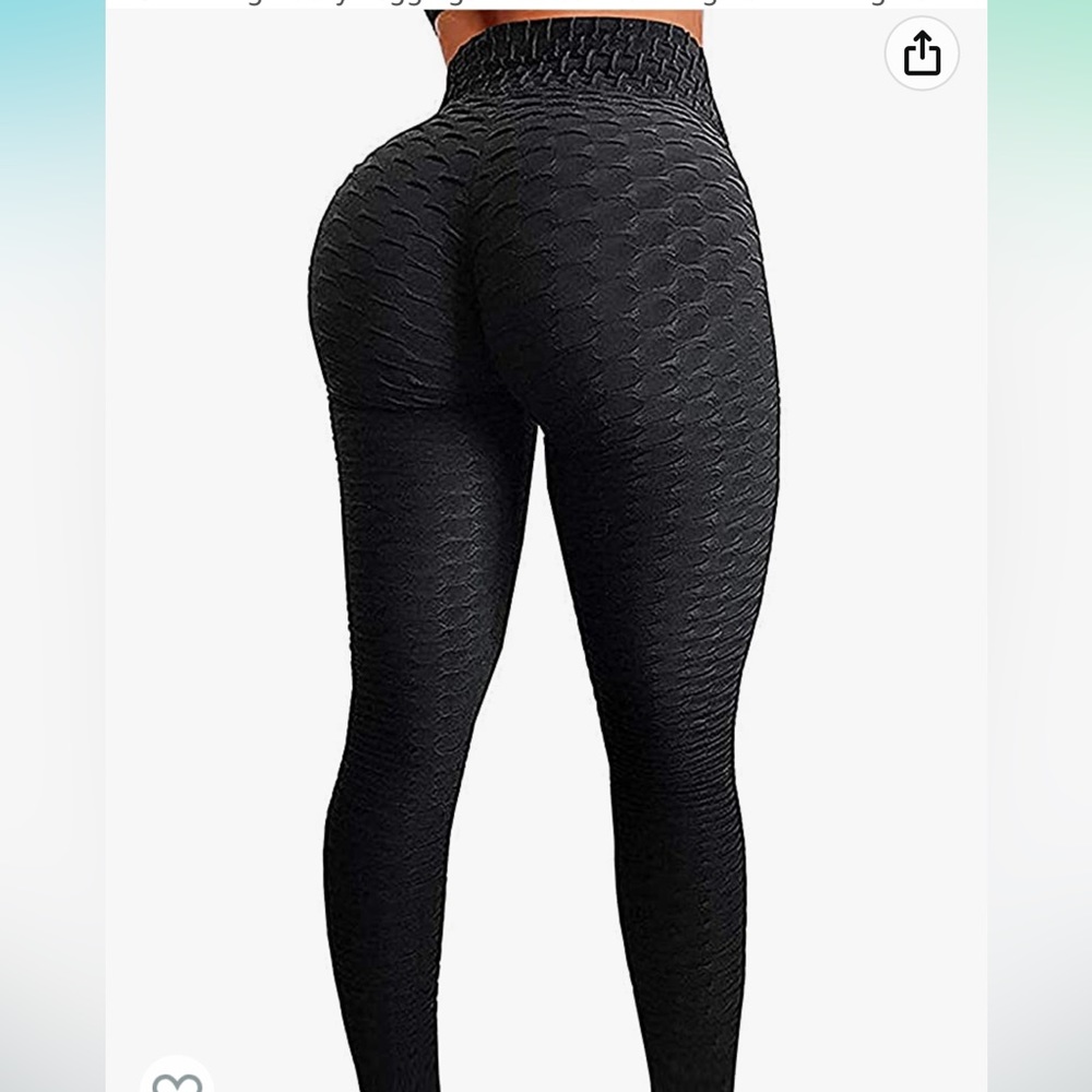 Black high waist scrunch butt leggings